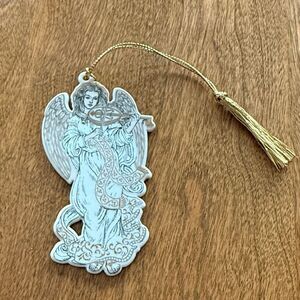 Vintage Lenox Baroque Angel With Mandolin Porcelain Ornament